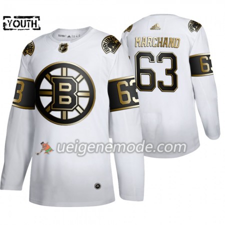 Kinder Eishockey Boston Bruins Trikot Brad Marchand 63 Adidas 2019-2020 Golden Edition Weiß Authentic